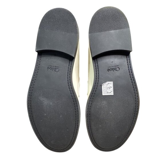 Chloé Marcie Leather Loafer Eggshell W 11 US 41 EU NIB Quiet Luxury MSRP $875 - Picture 5 of 8